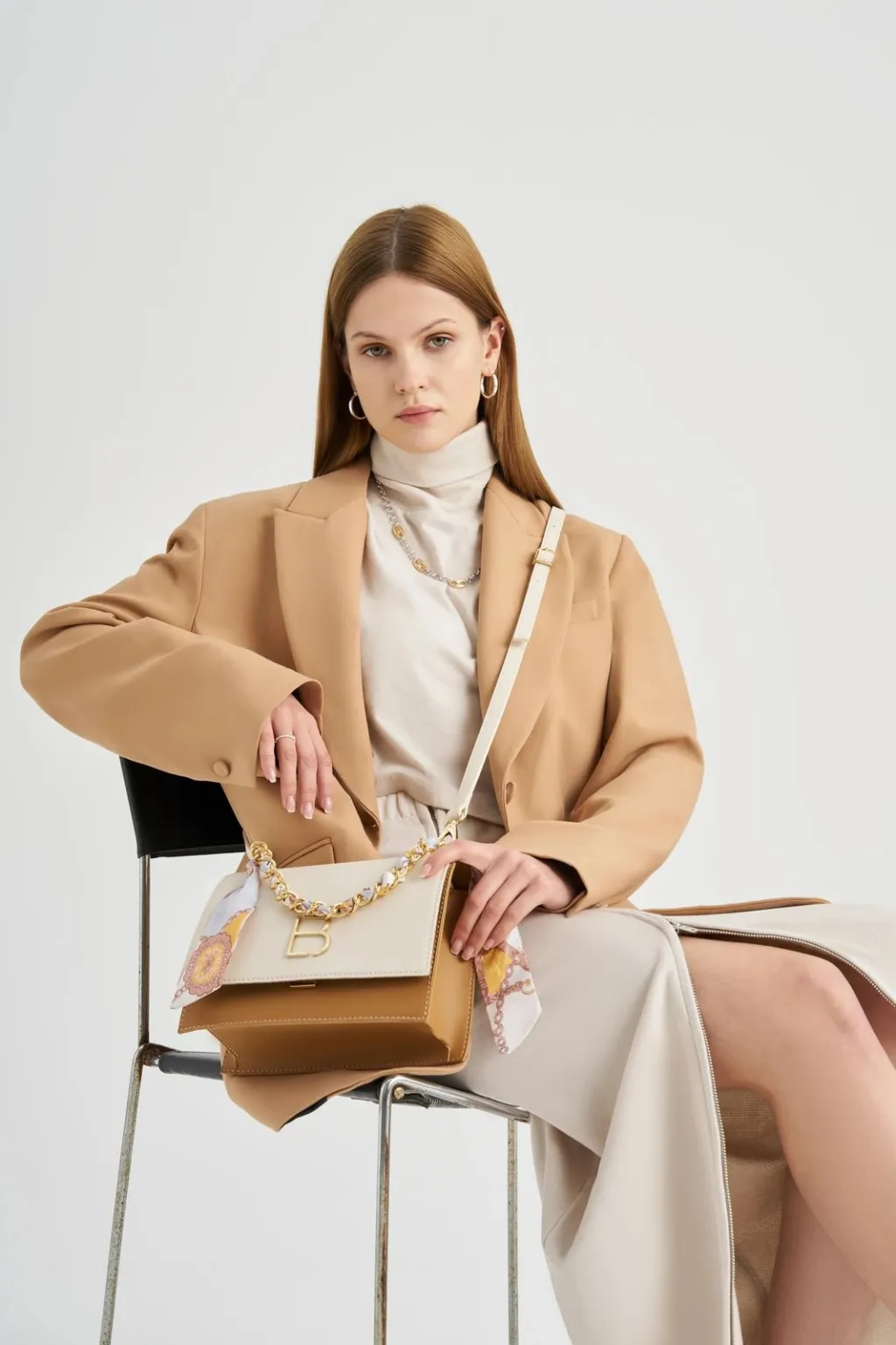 Çantë crossbody Lucky Bees, krem, kafe e hapur, 918 - 14