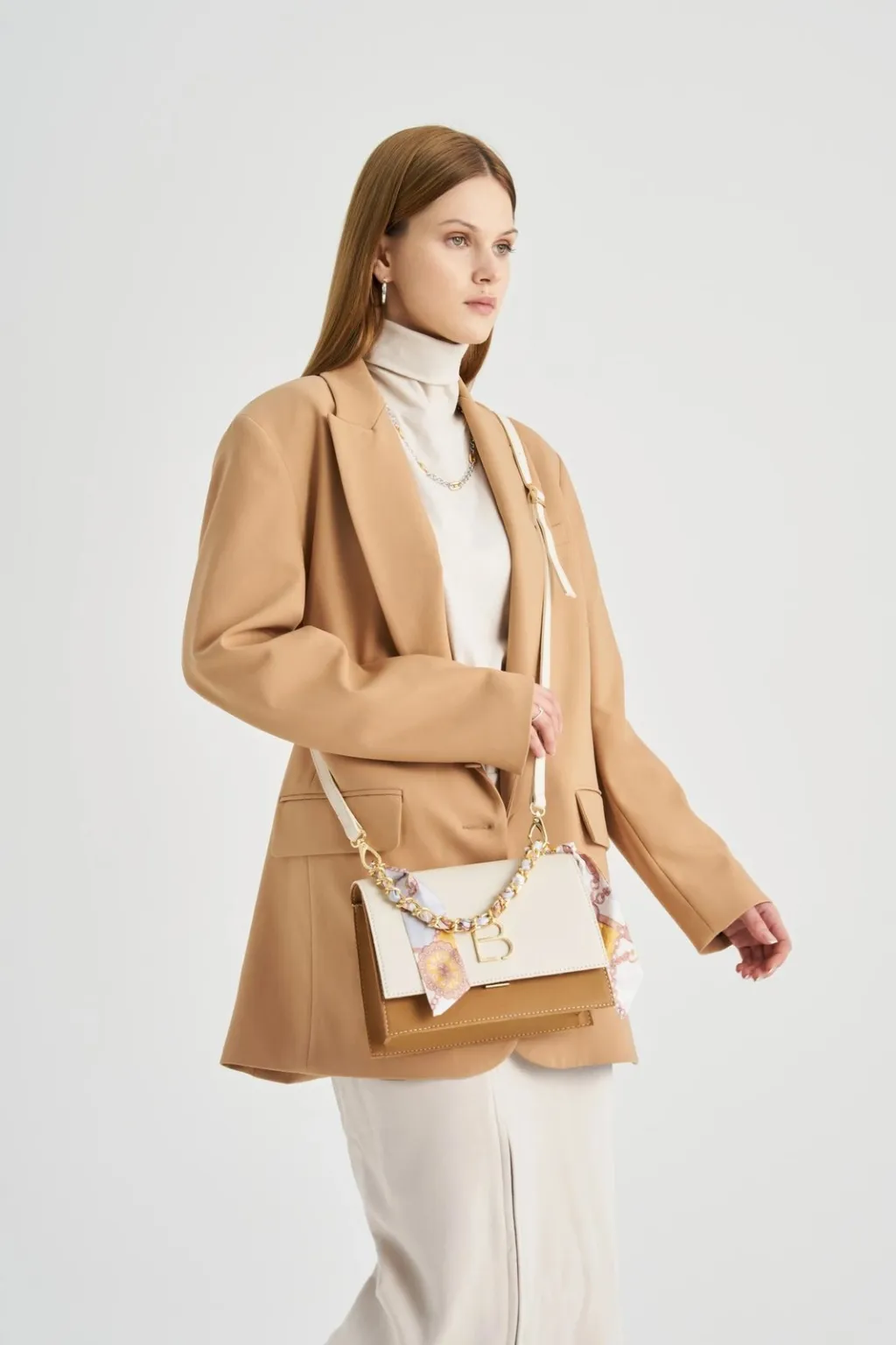Çantë crossbody Lucky Bees, krem, kafe e hapur, 918 - 16
