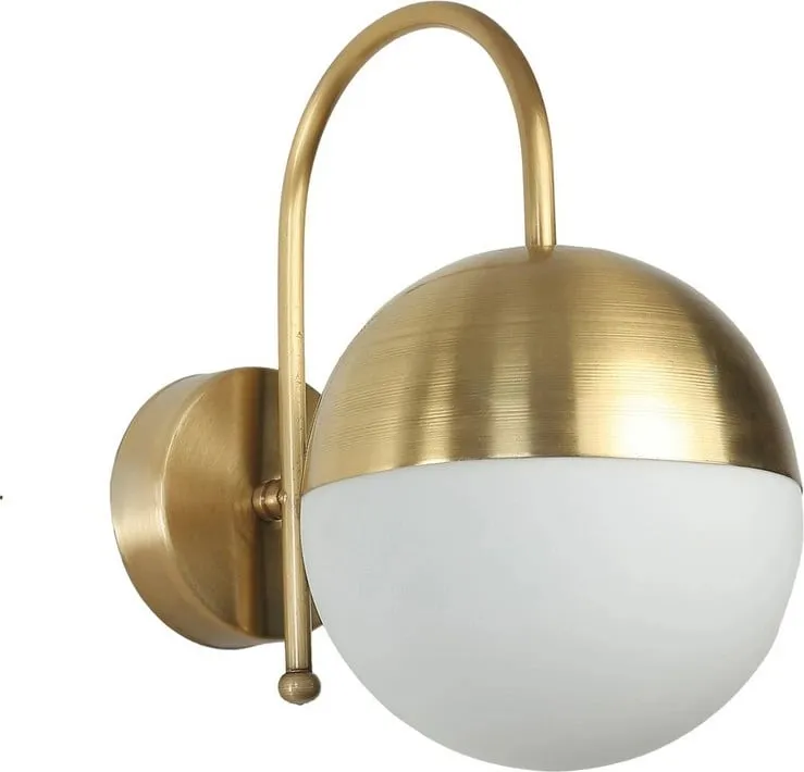 Llambë muri Opviq, model Küre, ngjyrë ari dhe e bardhë, 15cm - 3