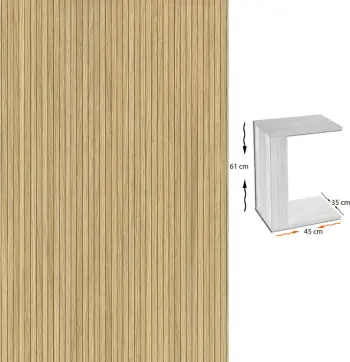 Tavolinë anësore Hanah Home, një copë, bambu, ngjyrë arre