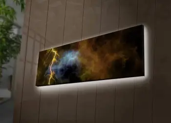 Pikturë dekorative në kanavacë me drita LED, shumëngjyrëshe, 30x90cm, 3090DACT-31