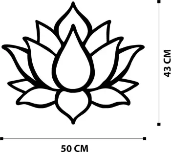 Aksesor dekorativ muri prej metali, lotus, Wallity, APT524LS