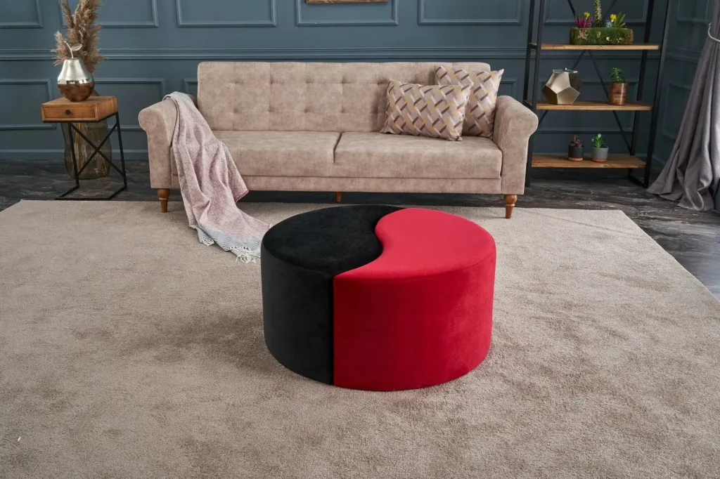 Puf Alis Atelier del Sofa, e kuqe dhe e zezë - 2
