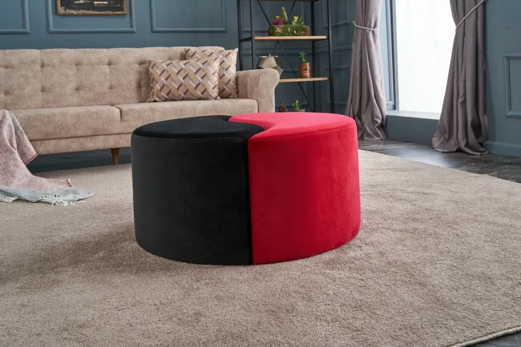 Puf Alis Atelier del Sofa, e kuqe dhe e zezë - 3