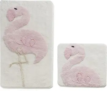 Set tapetë banjoje akrilik (2 copë), Mijölnir, Flamingo rozë