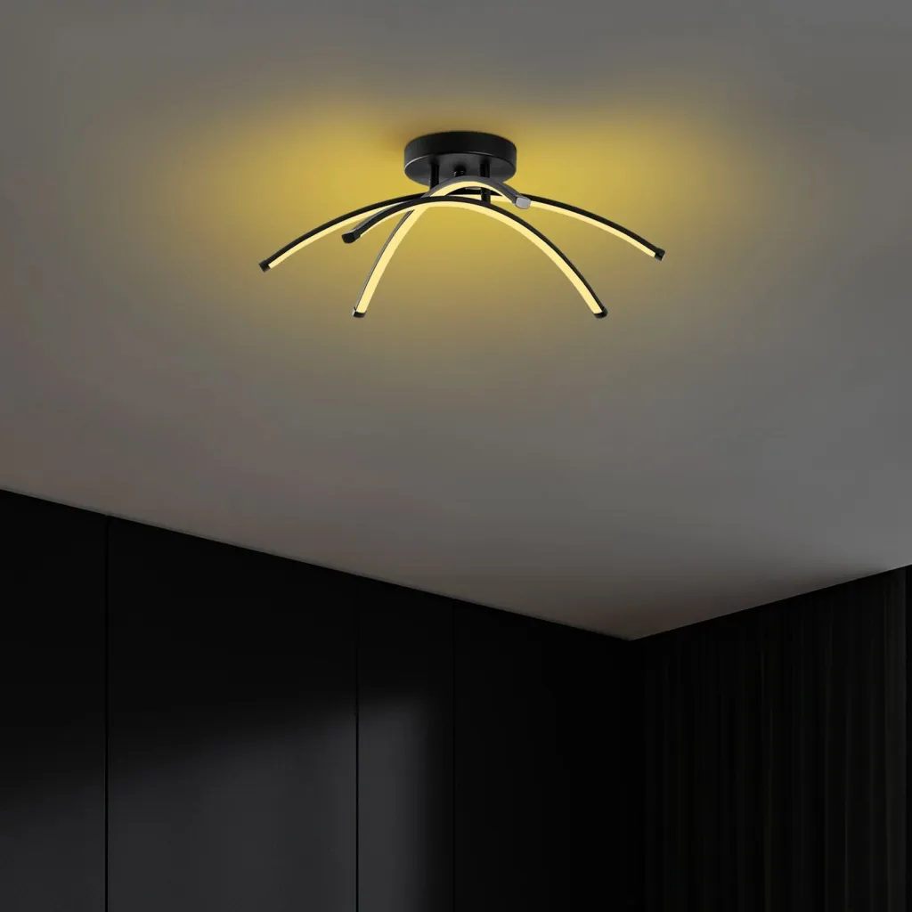 Llambë tavani Opviq Ledbanana, e zezë, 57x20x57cm - 2