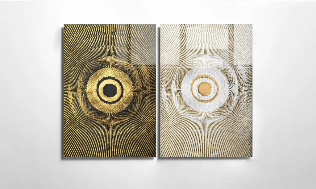 Pikturë dekorative xhami e temperuar (2 copë), Wallity, 70x100cm - 4