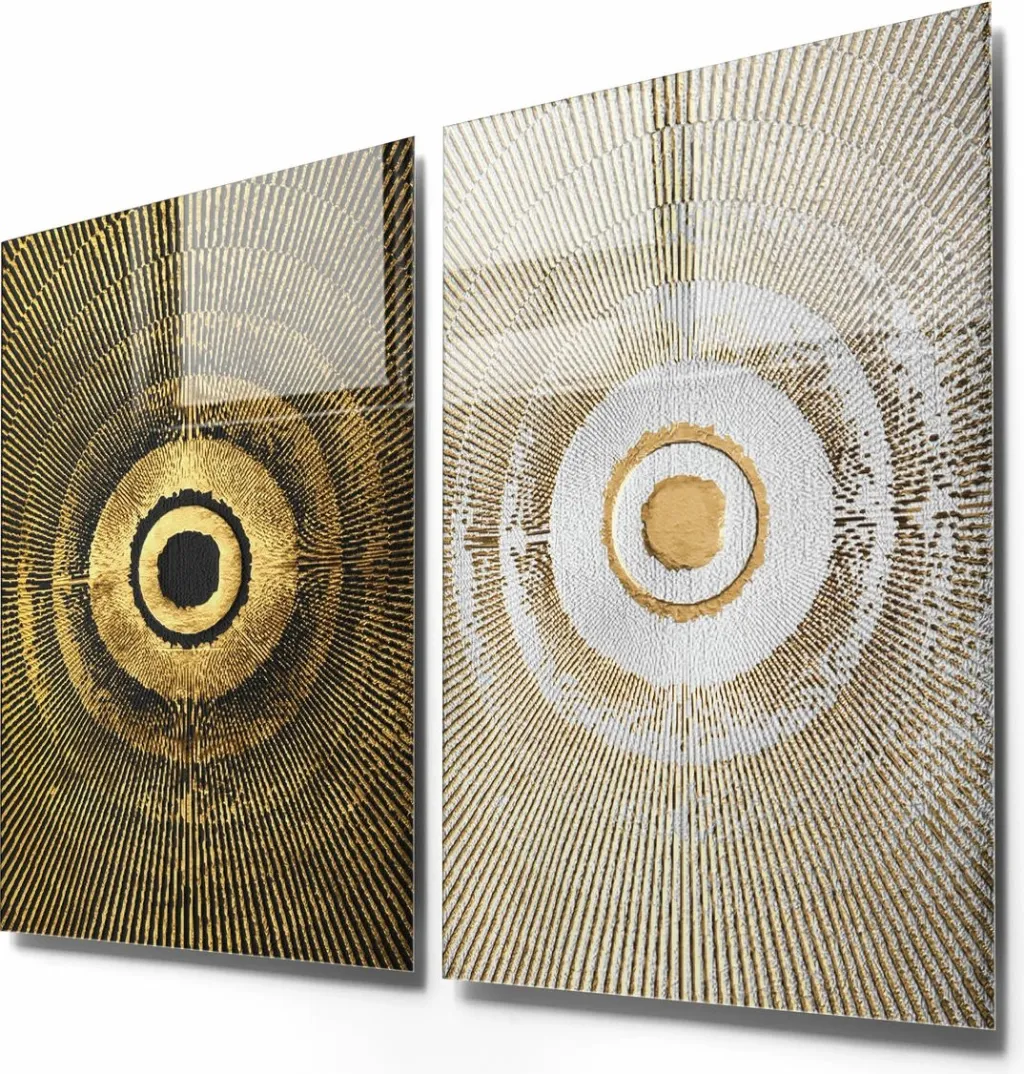 Pikturë dekorative xhami e temperuar (2 copë), Wallity, 70x100cm - 5