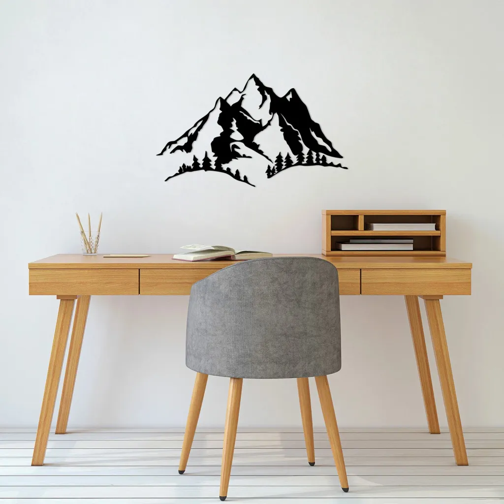 Aksesor dekorativ muri prej metali, Wallity, mal, 41x70cm - 2