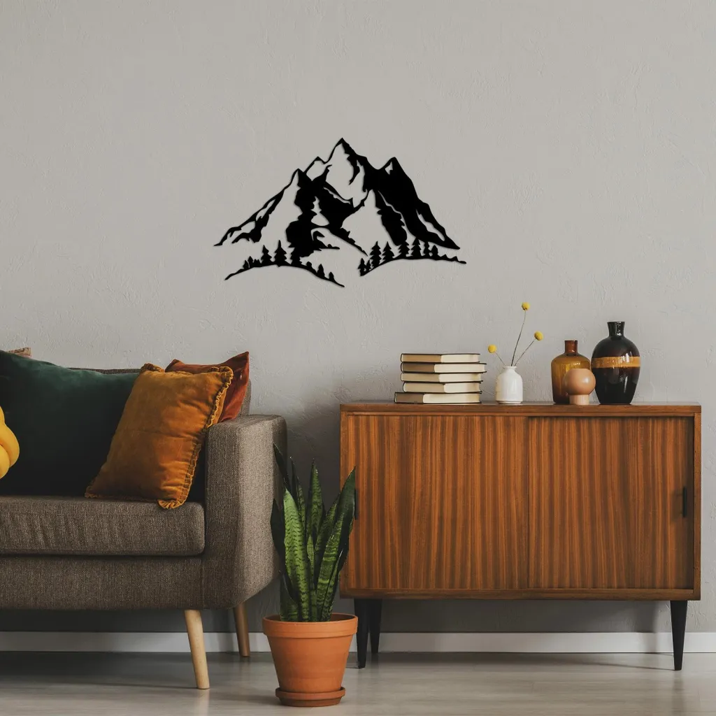 Aksesor dekorativ muri prej metali, Wallity, mal, 41x70cm - 3