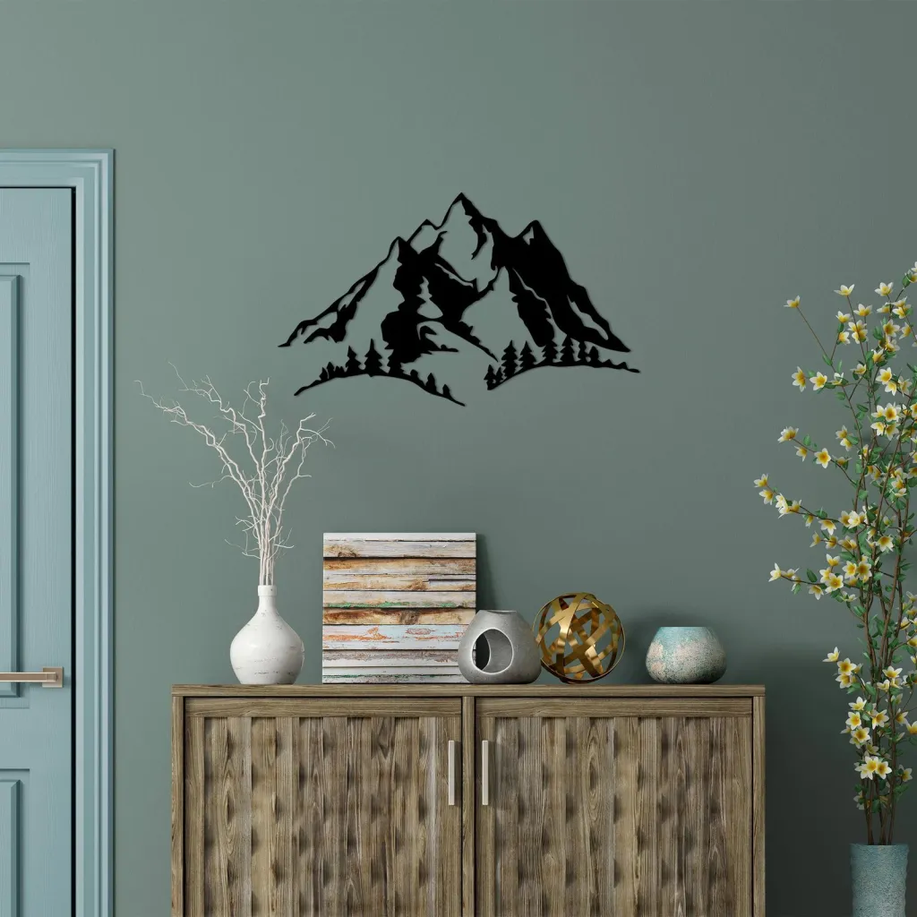 Aksesor dekorativ muri prej metali, Wallity, mal, 41x70cm - 4