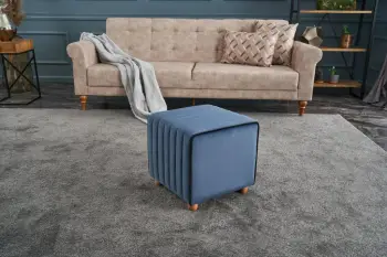 Puf Atelier del Sofa, Alis, kadife blu