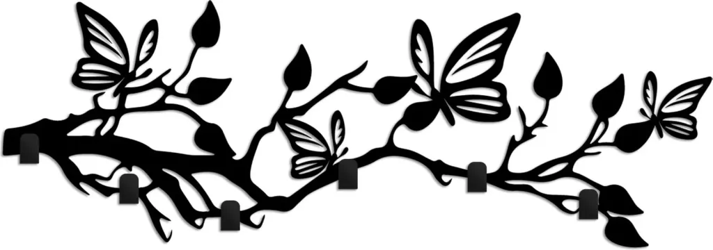 Varëse muri metalike, Butterfly World, ngjyrë e zezë - 5