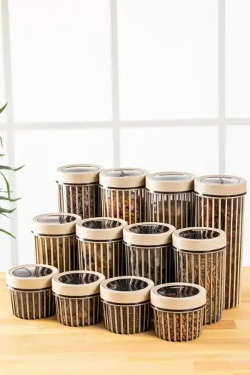 Set kuti për organizim (12 copë), Hermia, Lınea12Lıkrsk, ngjyrë krem
