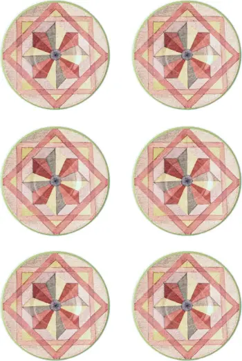 Set pjatash të vogla qeramike (6 copë), Hermia, DVT0009