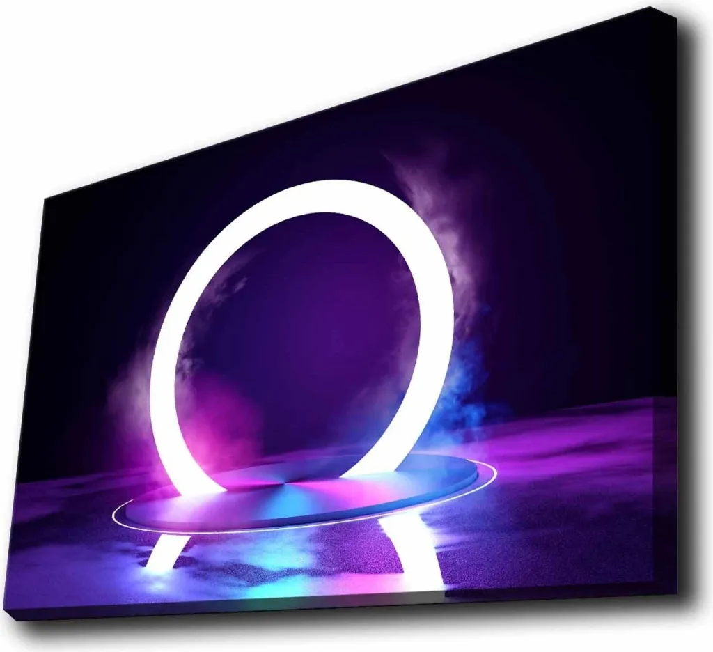 Pikturë dekorative me LED, shumëngjyrëshe, 45x70cm, Wallity 4570KTLGDACT-004 - 1