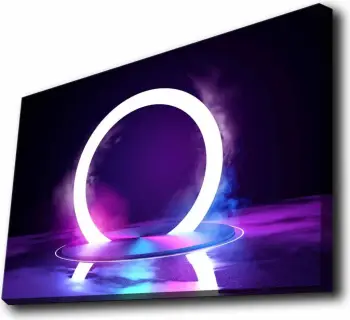 Pikturë dekorative me LED, shumëngjyrëshe, 45x70cm, Wallity 4570KTLGDACT-004