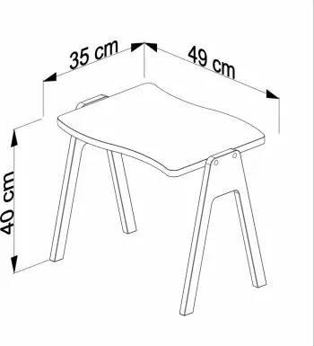 Set tavolinash të vendosshme Hanah Home, Bayrak, ngjyrë arre