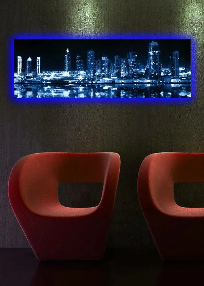 Pikturë dekorative me LED, shumëngjyrëshe, 30x90cm, 3090DACT-6 - 2