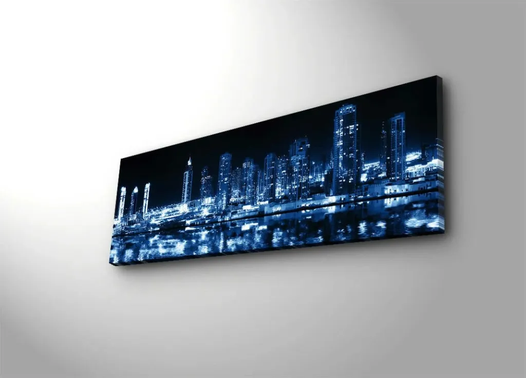 Pikturë dekorative me LED, shumëngjyrëshe, 30x90cm, 3090DACT-6 - 5