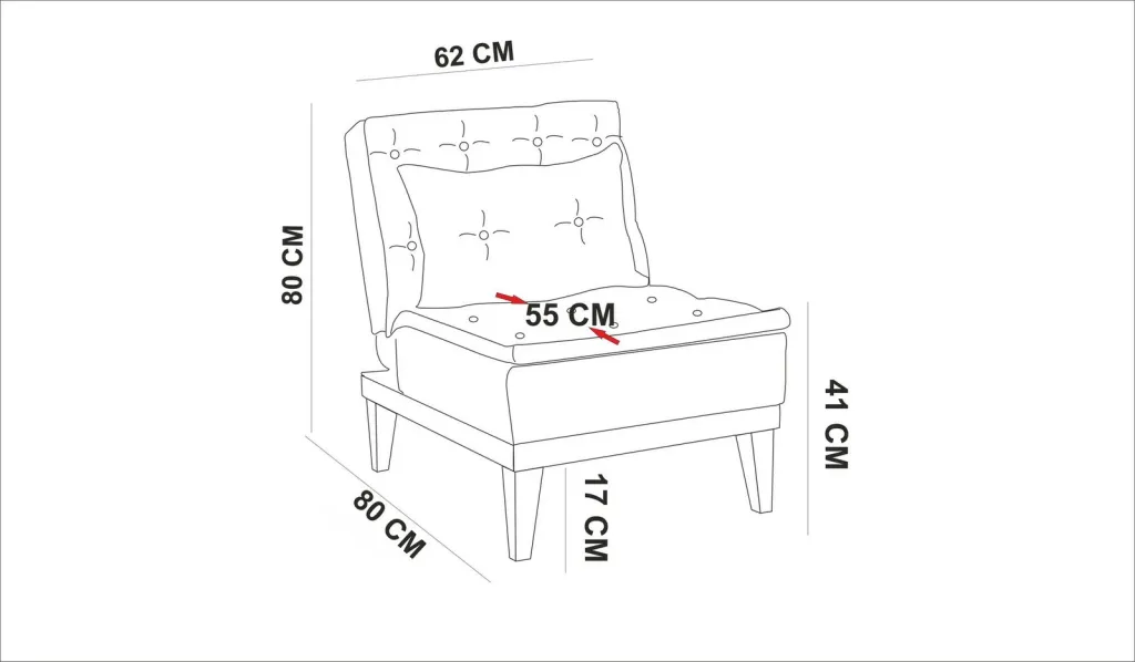 Karrige Wing Atelier del Sofa, ngjyrë antracit, Kemer - 6