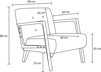 Karrige krahu Atelier del Sofa, Kemer, ngjyrë kafe