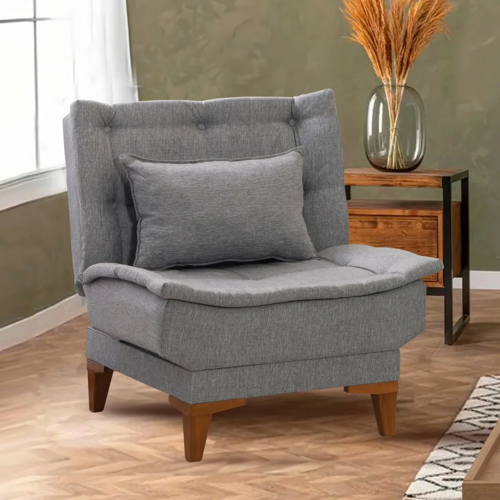 Karrige Wing Atelier del Sofa, Gonca, ngjyrë gri - 1