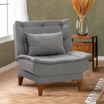 Karrige Wing Atelier del Sofa, Gonca, ngjyrë gri