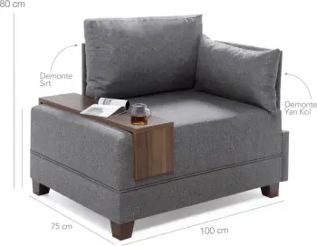 Karrige një vendëshe Fly Right, ngjyrë kaltër e çelët, Atelier del Sofa