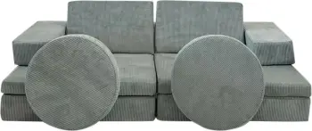 Divan-krevat dy vendësh, Atelier del Sofa, Puzzle, ngjyrë kaltër