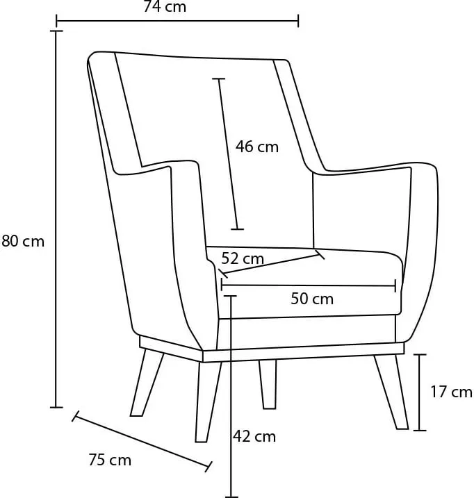 Karrige Wing Atelier del Sofa, Gonca, krem v2 - 1
