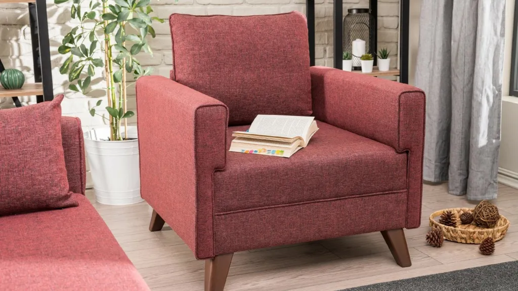 Fotel një vendësh Atelier del Sofa, Bella, ngjyrë e kuqe e errët - 4