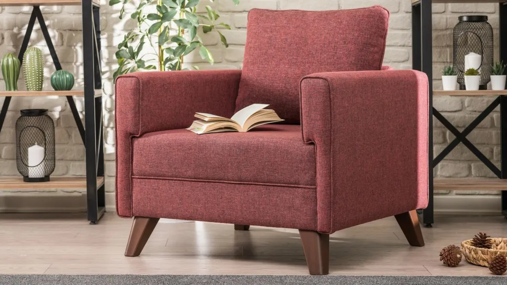 Fotel një vendësh Atelier del Sofa, Bella, ngjyrë e kuqe e errët - 5