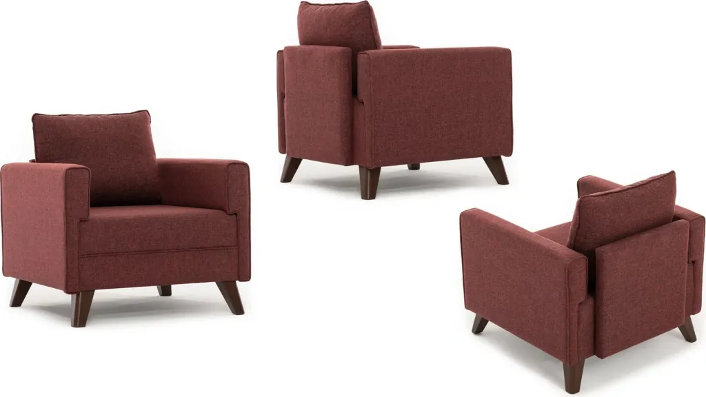 Fotel një vendësh Atelier del Sofa, Bella, ngjyrë e kuqe e errët - 8