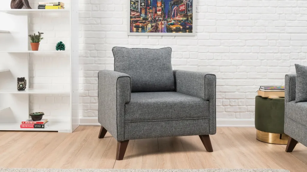 Fotel njëvendëshe Atelier del Sofa, Bella, ngjyrë gri - 2