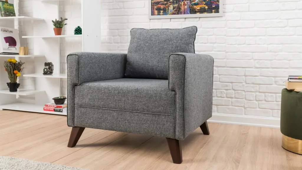 Fotel njëvendëshe Atelier del Sofa, Bella, ngjyrë gri - 4