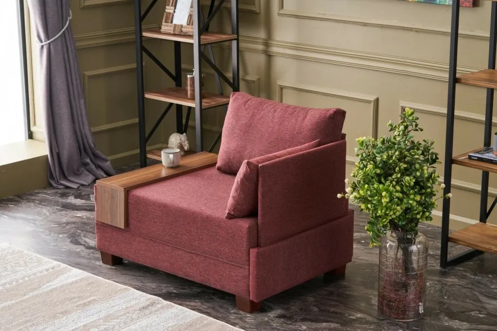 Karrige një vendëshe Fly Right, ngjyrë e kuqe e errët (claret red), Atelier del Sofa - 3