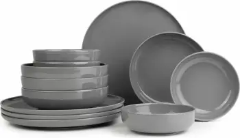 Set enësh për drekë (12 copë), Hermia, MOD12Y1A740800, ngjyrë antracit