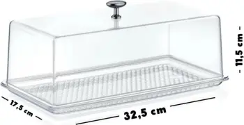Pjatë për servirje ëmbëlsirash Hermia CLRKS-2, 32.5 x 17.5 x 11.5 cm,