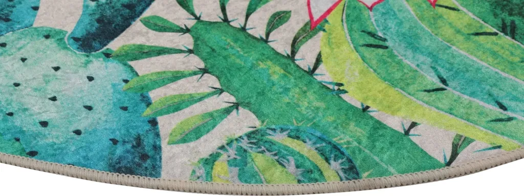 Tapet banje i rrumbullakët, shumëngjyrësh, 'Hello Summer', 140cm - 7
