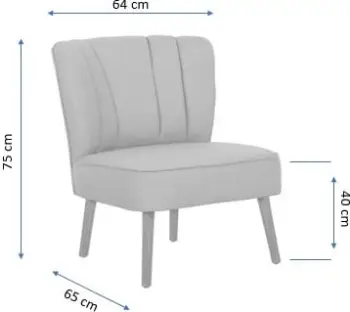 Karrige Wing Atelier del Sofa, Monn Way, ngjyrë kafe qumështi