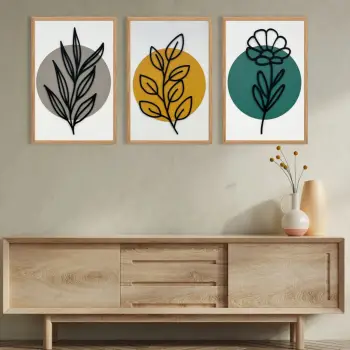 Pikturë dekorative me kornizë MDF (3 copë), Wallity, UKZM018