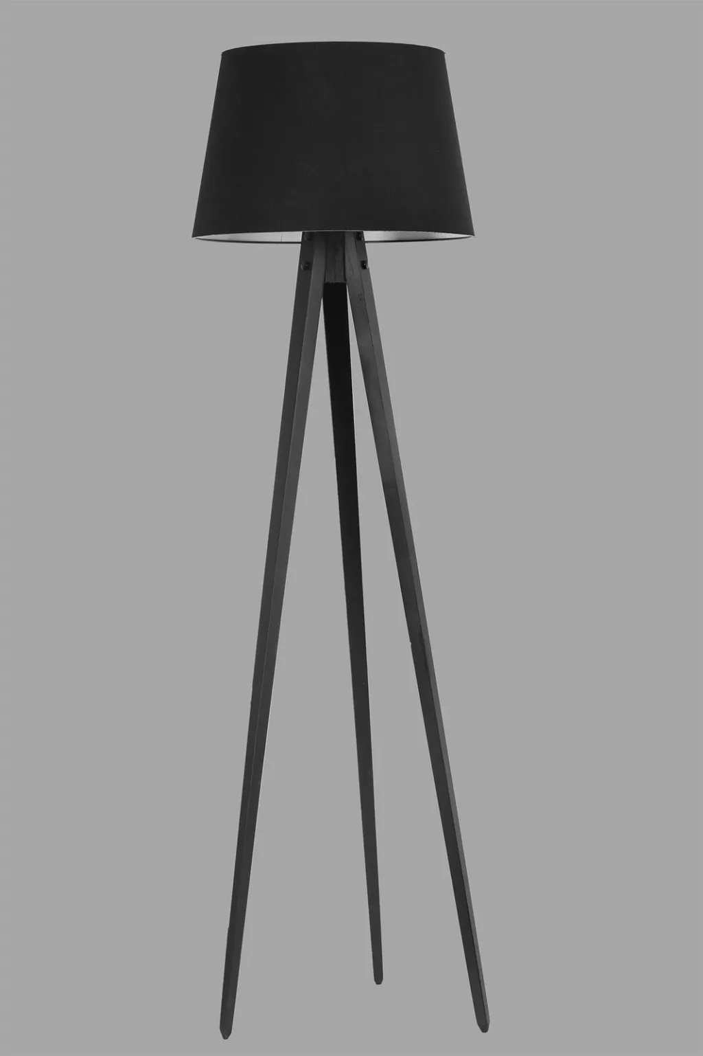 Llambë dyshemeje Opviq, tripod, e zezë, abazhuri i zi - 3
