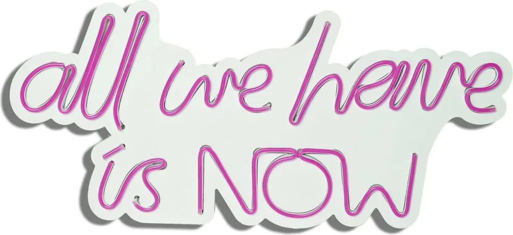 Dritë dekorative LED plastike, 'all we have is NOW', ngjyrë rozë - 6