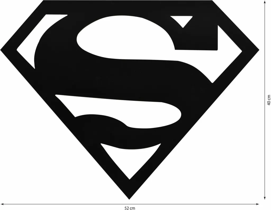 Dritë dekorative LED, logo Superman, ngjyrë kaltër - 8