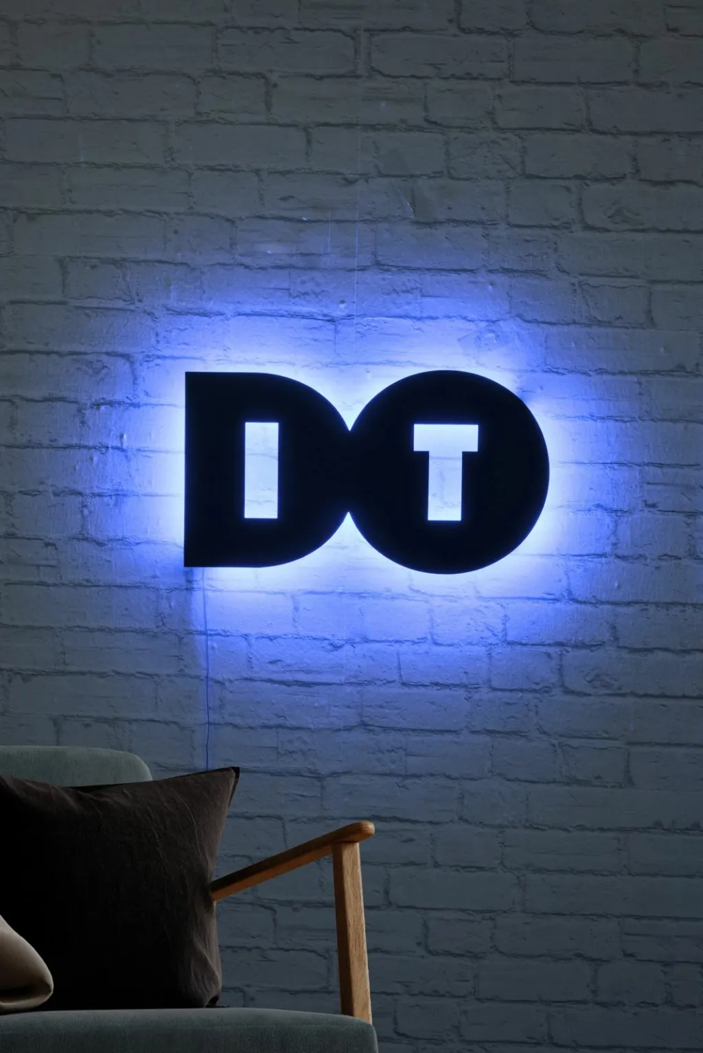Dritë dekorative LED Wallity, Do It, ngjyrë kaltër - 3