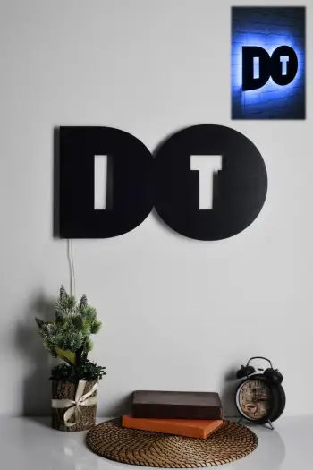 Dritë dekorative LED Wallity, Do It, ngjyrë kaltër