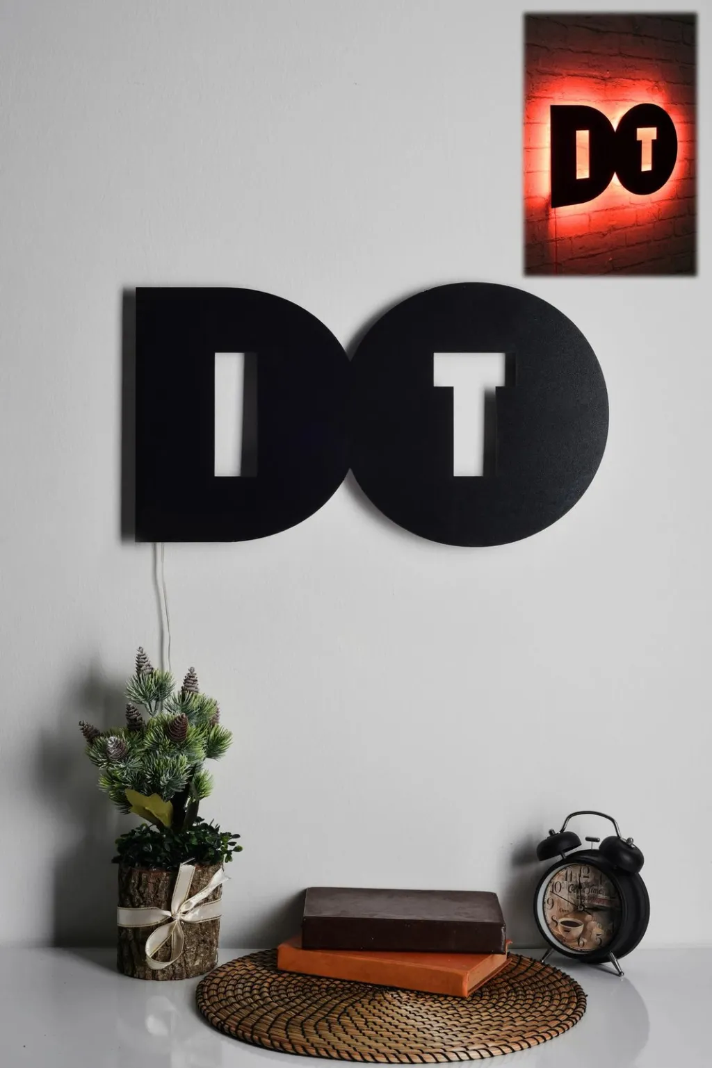Ndriçim dekorativ LED, Wallity Do It, ngjyrë e kuqe - 1