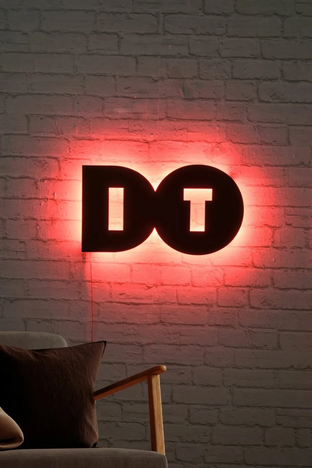 Ndriçim dekorativ LED, Wallity Do It, ngjyrë e kuqe - 3