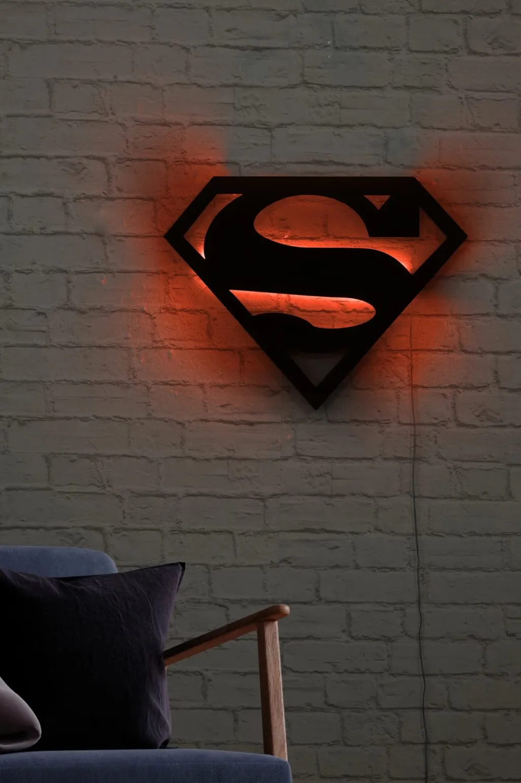 Dritë dekorative LED Wallity, Superman, e kuqe - 3